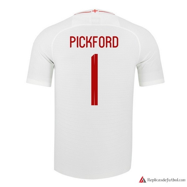 Camiseta Seleccion Inglaterra Primera equipación Pickford 2018 Blanco